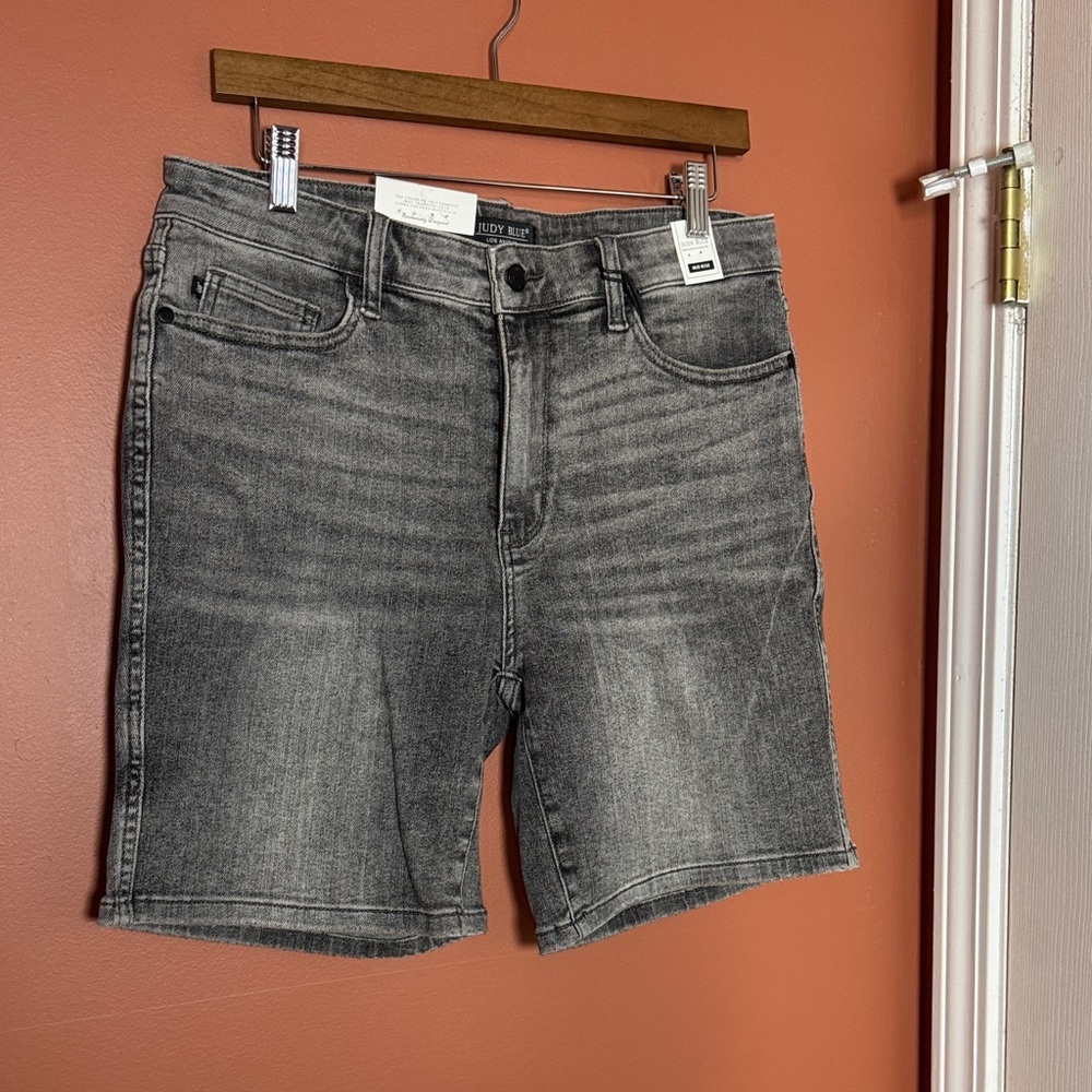 Judy Blue Gray Washed Denim Bermuda Shorts